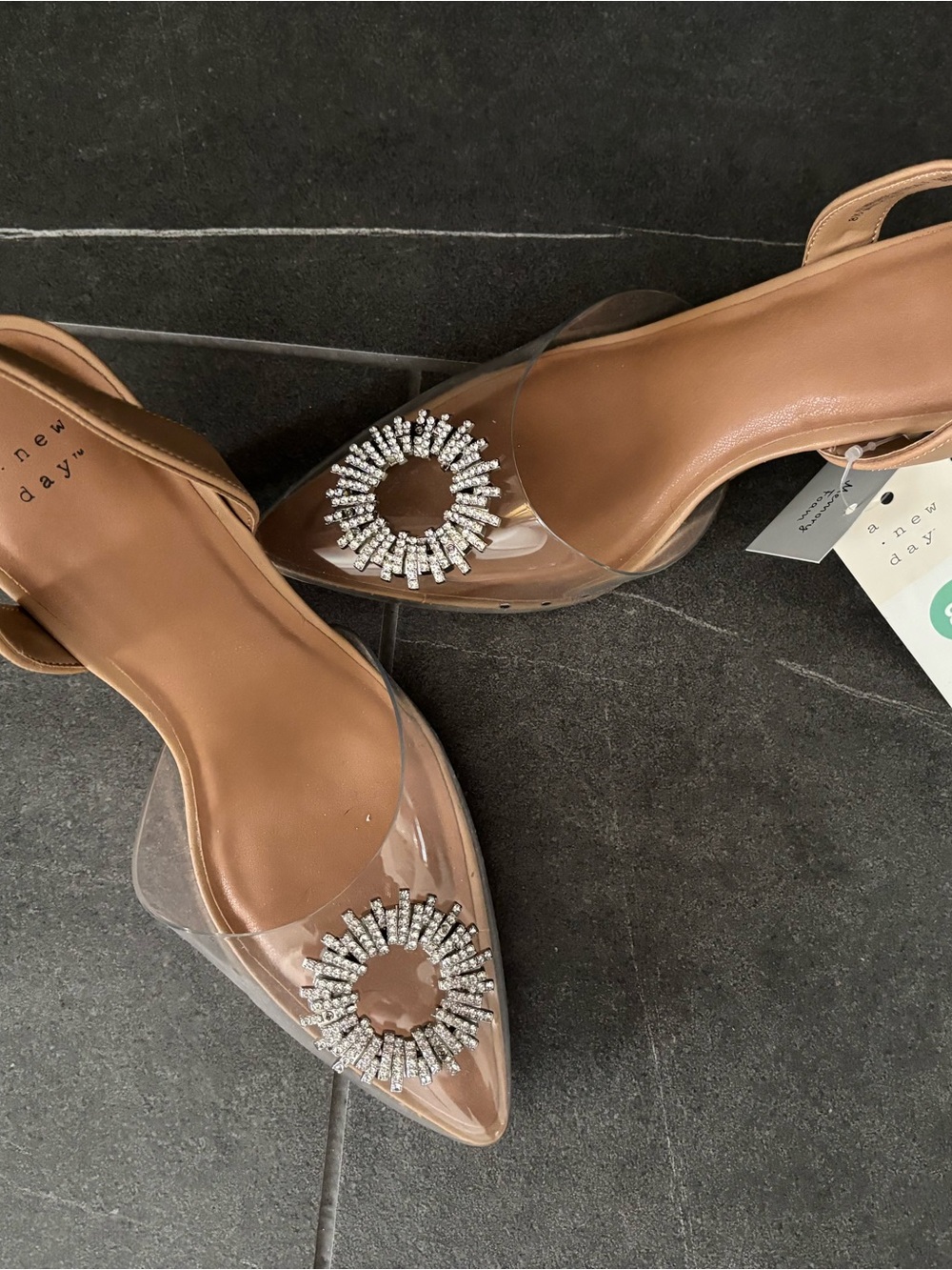 a new day Nude Clear Strap Slingback Heels - Picture 2 of 2